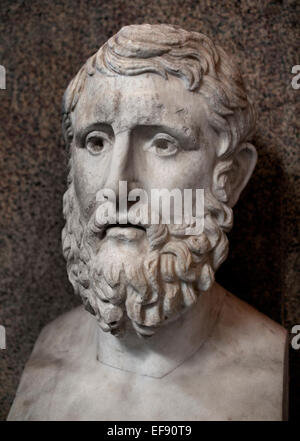Hermarchus or Hermarch  Hermarkhos 325 - 250 BC Epicurean philosopher philosophy ( Vatican Museum Rome Italy ) Hermarchos Stock Photo