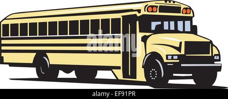 A yellow schoolbus Stock Vector