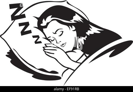 A young woman sleeping Stock Vector Image & Art - Alamy