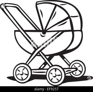 A baby stroller Stock Vector