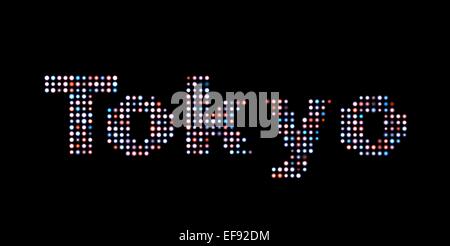 Tokyo Sign Led Tokyo led text Stock Photo - Alamy