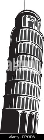 Leaning Tower of Pisa Stock Vector