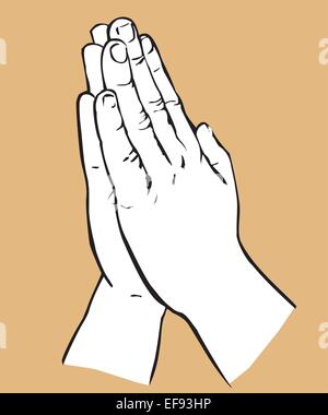 Praying Hands Stock Vector