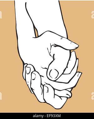 Holding Hands Stock Vector