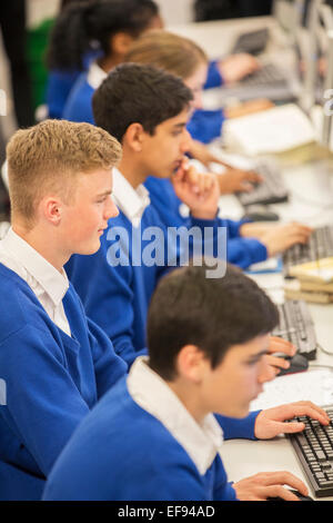 Students during IT lesson Stock Photo