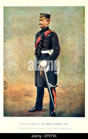 Celebrities of the Army 1900 Lieutenant General  R Pole Carew C B Commanding 11th Division South African Field Force Stock Photo