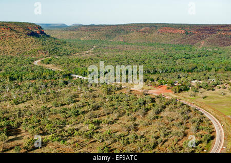 Victoria Highway the northern connection of  Western Australia and the Northern Territory. Stock Photo