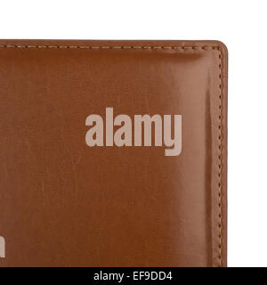 Background made of brown leather cover Stock Photo