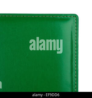 Background made of green leather cover Stock Photo