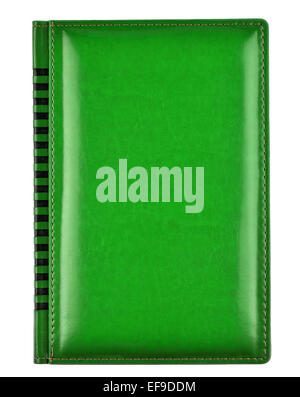 Blank leather book cover isolated on white background Stock Photo