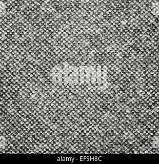 Black and white wool fabric texture for background Stock Photo