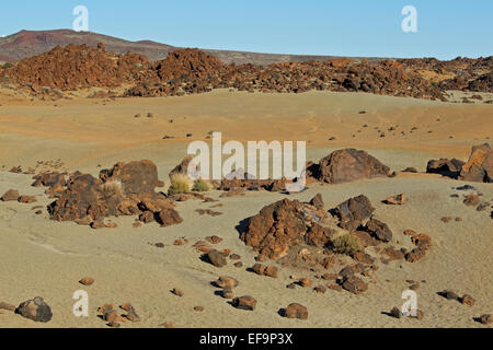 Pumice field in Las Minas de San José, Las Cañadas del Teide, Teide National Park, World Heritage Site by UNESCO, Tenerife, Stock Photo