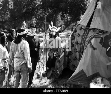 TOM NEAL, RUSSELL HAYDEN, APACHE CHIEF, 1949 Stock Photo