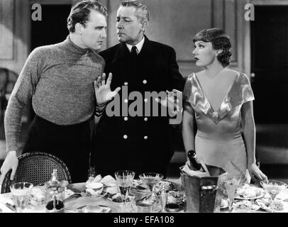 RALPH BELLAMY, FREDERICK VOGEDING, FAY WRAY, BELOW THE SEA, 1933 Stock Photo