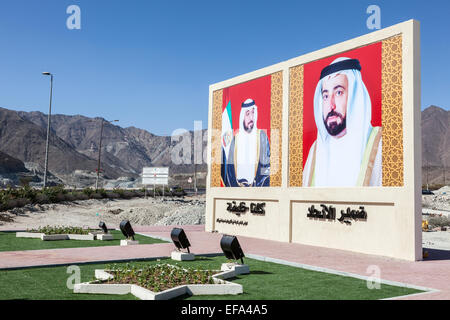 President of the UAE Khalifa bin Zayed Al Nahyan and Sheikh Mohammed bin Rashid Al Maktoum Stock Photo
