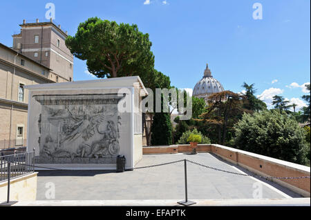 A poster with an angel in the Vatican Museum garden, Vatican City, Rome, Italy. Stock Photo