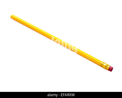 Close up of a unsharpened pencil isolated on white background Stock Photo