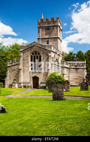 A typical English country church in the Wiltshire village of Bratton. Stock Photo