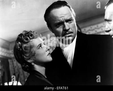 ORSON WELLES, DOROTHY COMINGORE, CITIZEN KANE, 1941 Stock Photo