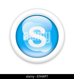 Skype logo icon flag emblem Stock Photo