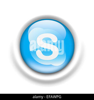 Skype logo icon flag emblem Stock Photo