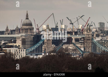 London, UK. 30th Jan, 2015. Tower Bridge raised for Winston Churchill Credit:  Guy Corbishley/Alamy Live News Stock Photo