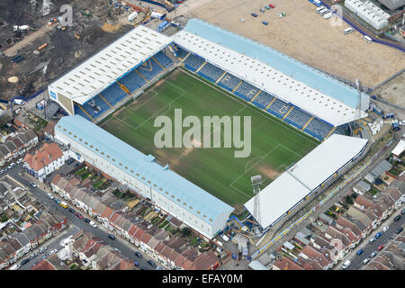 An aerial view of Fratton Park, home of Portsmouth FC Stock Photo