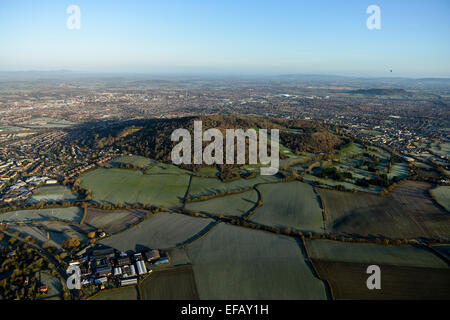 An aerial view of Robinswood Hill. A nature reserve near Gloucester Stock Photo