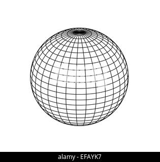 illustration: original globe element sphere on white background Stock Photo