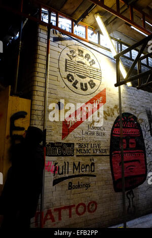 London, UK. 30th Jan, 2015. Alley way outside 12 bar club soho Credit:  Rachel Megawhat/Alamy Live News Stock Photo