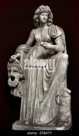 Melpomene, Muse of tragedy. Marble, Roman artwork from the 2nd century CE. ( Vatican Museum Rome Italy ) Stock Photo