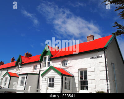 Marmont Row, a listed building on Ross Road, in the Falkalnd Islands capital, Stanley Stock Photo