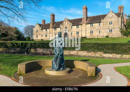 Sir Archibald McIndoe statue in East Grinstead. West Sussex. England. UK Stock Photo