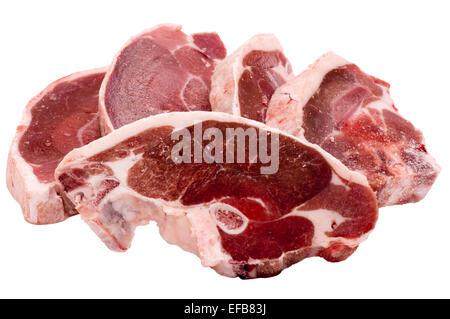 Uncooked Raw Lamb Meat Chops Stock Photo