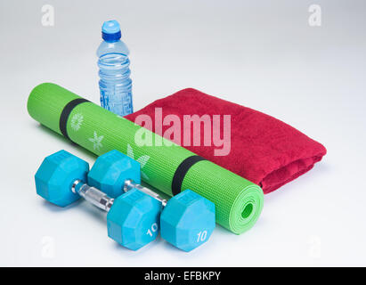 Workout tools for healthy lifestyle results Stock Photo