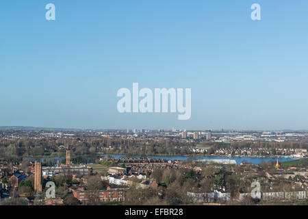 Perrott's Folly and Edgbaston Waterworks towers, Edgbaston, Birmingham Stock Photo