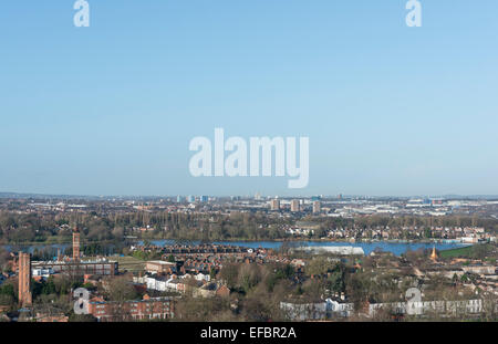 Perrott's Folly and Edgbaston Waterworks towers, Edgbaston, Birmingham Stock Photo