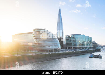 A cityscape of London, England, including the More London Development. Stock Photo