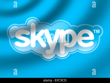 Skype logo icon symbol emblem flag Stock Photo