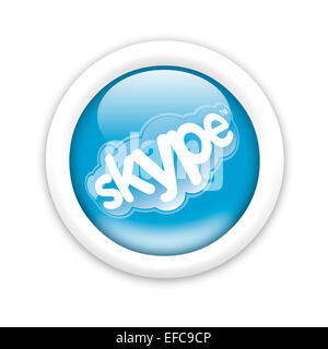 Skype logo icon symbol emblem flag Stock Photo