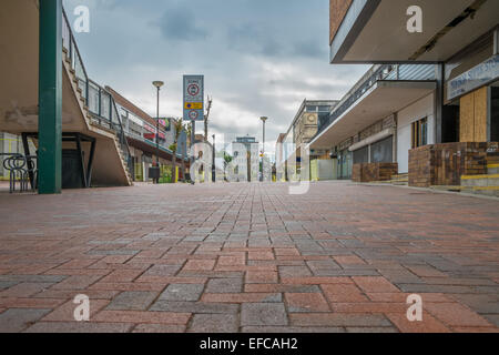 BRACKNELL, UK - AUGUST 11, 2013: An empty highstreet in the Berkshire town of Bracknell. Awaiting demolition to make way for re- Stock Photo