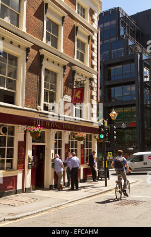 The Flying Horse pub in Moorgate, Central London Stock Photo - Alamy