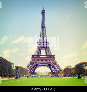 Eiffel Tower in Paris, France Stock Photo