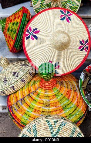 Colourful Souvenir Baskets For Sale, Churchill Avenue, Addis Ababa ...