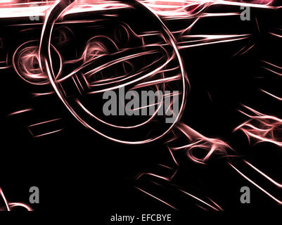 Automobile interior concept with contour lines Stock Photo