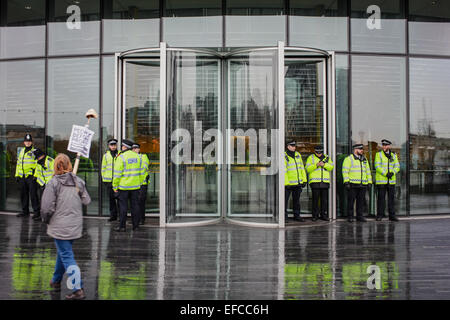 London, UK. 31st Jan, 2015. Thousands march on City Hall, Mayor of London Boris Johnson’s office, to demand action to tackle London’s housing crisis. Private rents have increased by 13% per year since 2010 while both council housing and housing benefits have become increasingly scarce. Credit:  Rob Pinney/Alamy Live News