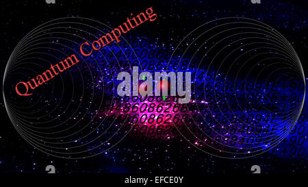 quantum computing for adv or others purpose use Stock Photo