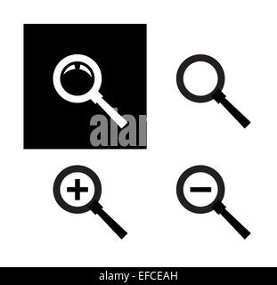 Search vector logo design template. magnifying glass or zoom icon. Stock Photo