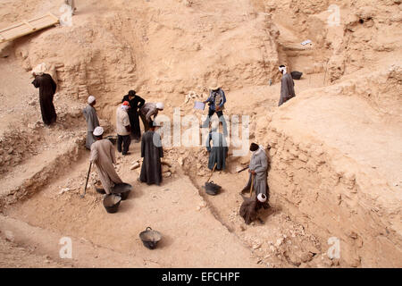 Archaeological dig / Valley of the Kings / West Bank of River Nile / Luxor / Egypt Stock Photo