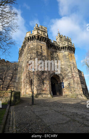 Lancaster Castle Entrance Stock Photo